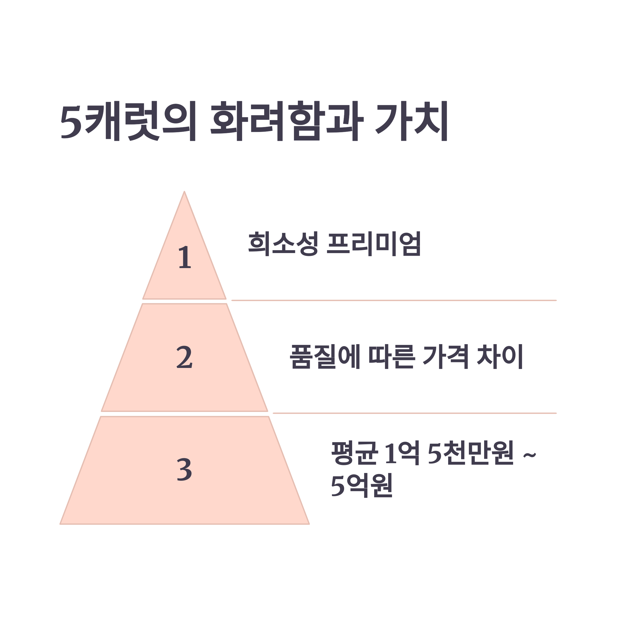 5캐럿 다이아 반지 시세와 특징