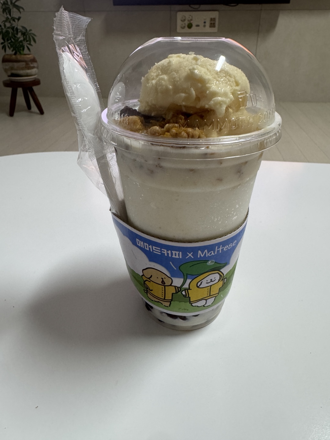 바닐라 젤라또 컵빙수 포장모습