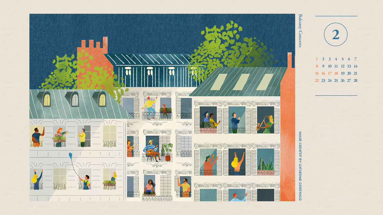 04 발코니 콘서트 A - 2026년2월 달력배경화면