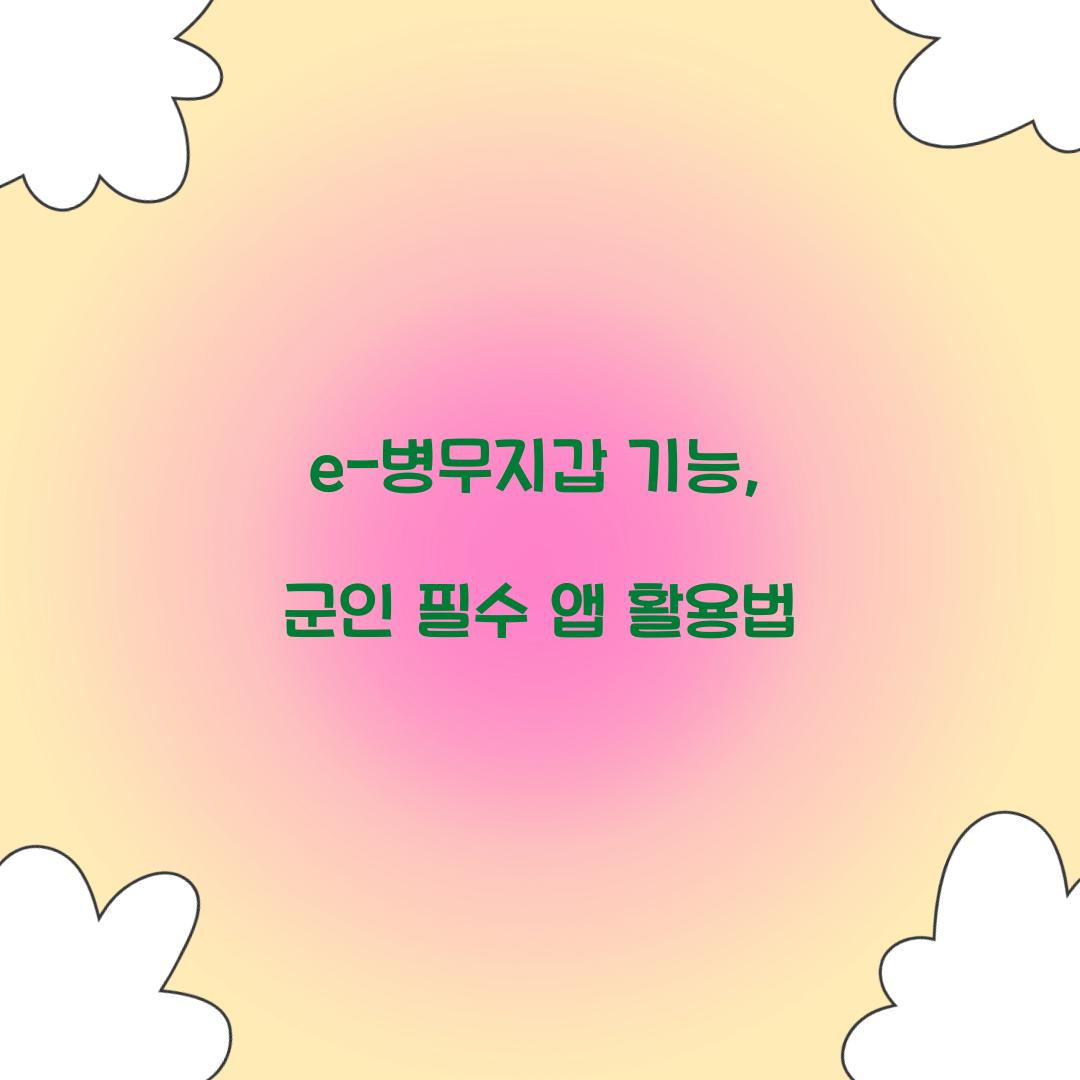 e-병무지갑 기능