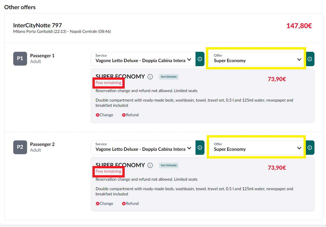 예매선택창-객실-등급-선택-및-요금제-선택