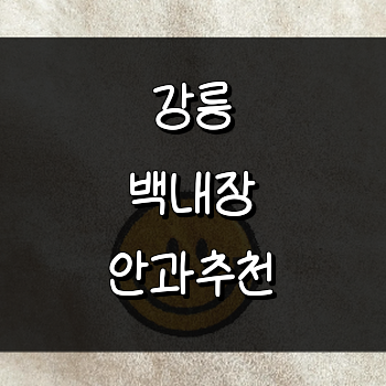 강릉시 백내장 안과