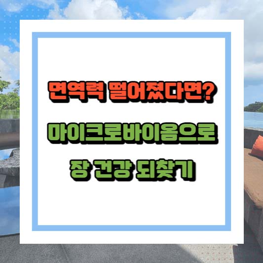 면역력 떨어졌다면? 마이크로바이옴으로 장 건강 되찾기