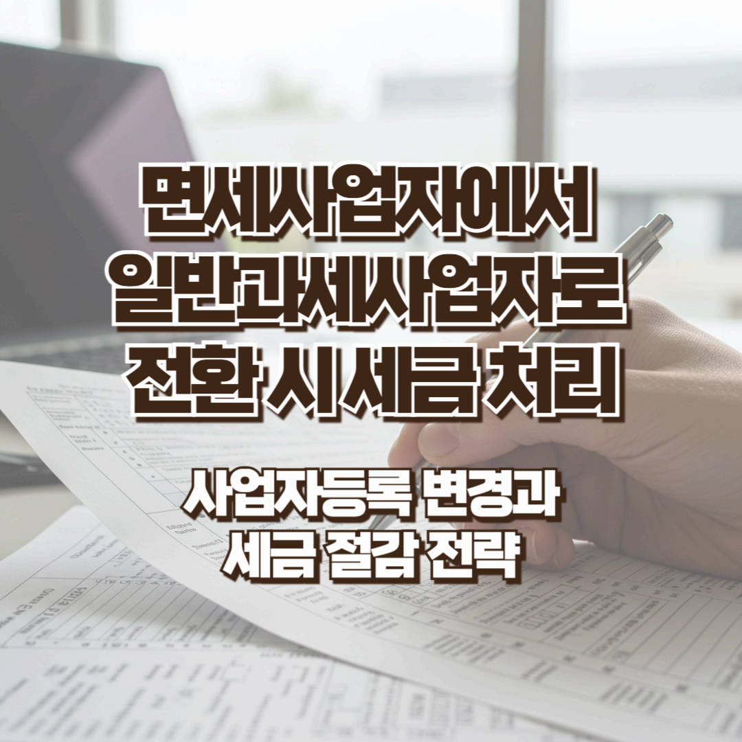 면세사업자에서 일반과세사업자로 전환 시 세금 처리 - 사업자등록 변경과 세금 절감 전략