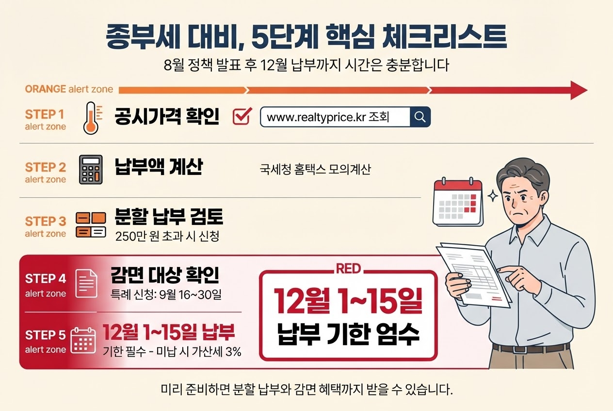 5단계 12월 납부 체크리스트 (기한 강조)