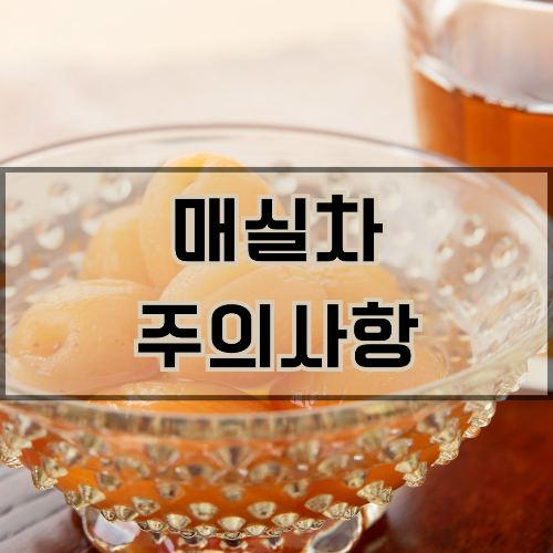 매실차 주의사항