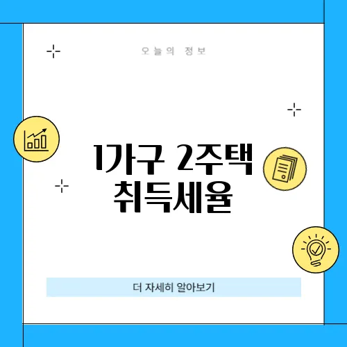 1가구 2주택 취득세율