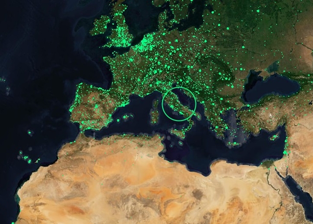 이탈리아 라디오가든 화면