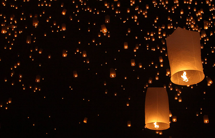 월궁 천등 날리기