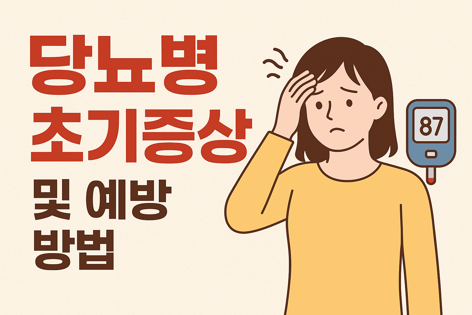 당뇨병 초기증상과 예방방법