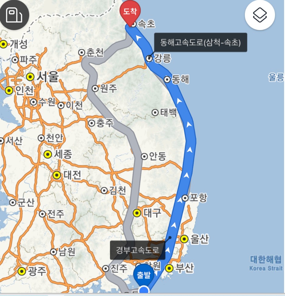 7번 국도 지도