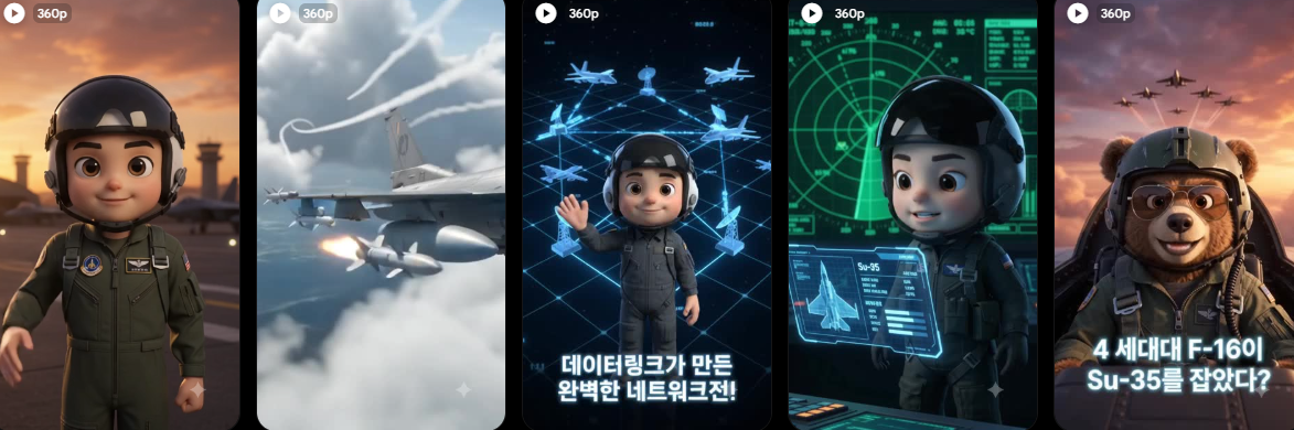 블루 컬러의 데이터 통신망 홀로그램 속에서 작전 상황을 보여주는 캐릭터