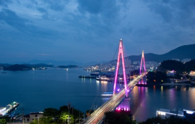 돌산 대교 야경