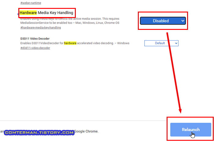 크롬 브라우저 Hardware Media Key Handling