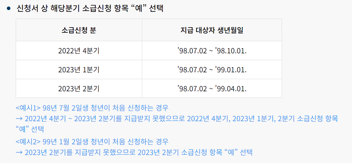 청년기본소득-소급신청