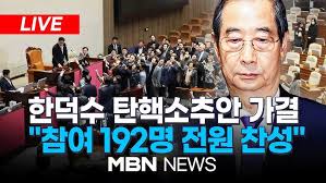 권한대행 탄핵 가결