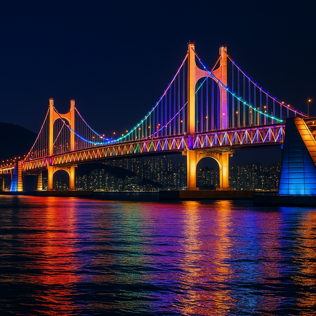 여름 외국인 추천 한국관광 장소 광안리 해변