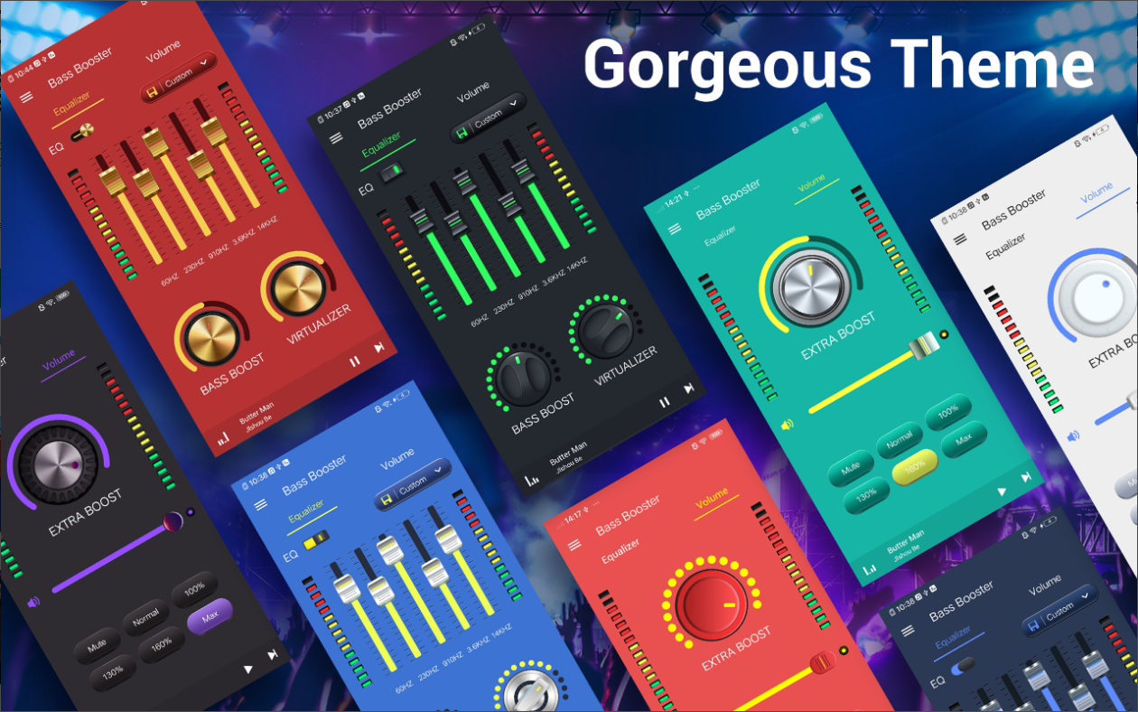 이퀄라이저, 베이스 부스터 및 볼륨, 고음질 음악 재생