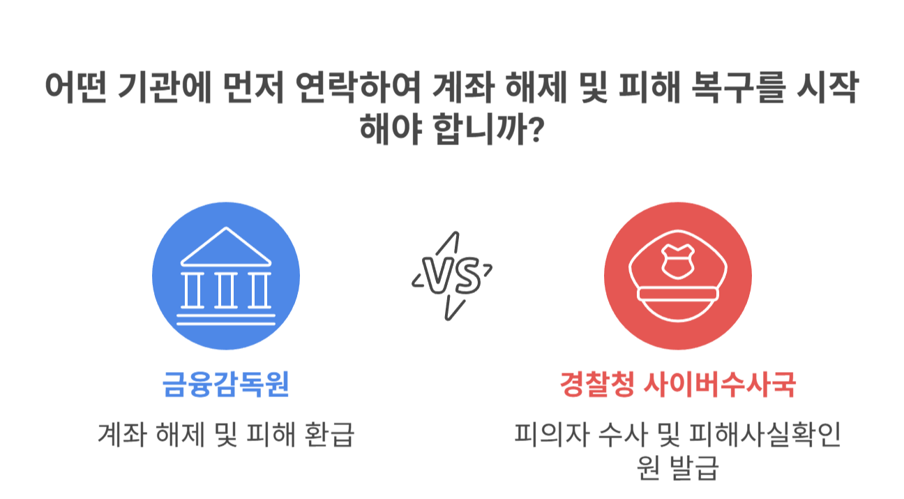 계좌 정지 금감원과 경찰 민원/신고 방법