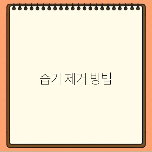 습기 제거 방법