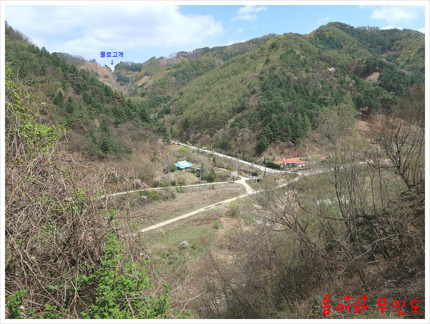 물래고개 넘어 가는 길 전경