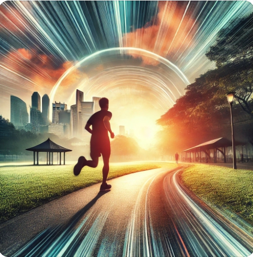 운동하는 모습을 표현한 이미지