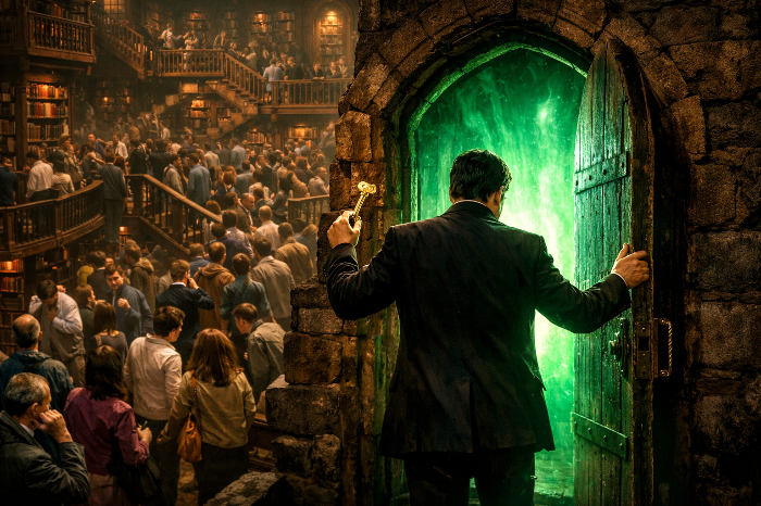 정보의 미로 속에서 핵심 정보를 여는 황금 열쇠를 든 전문가