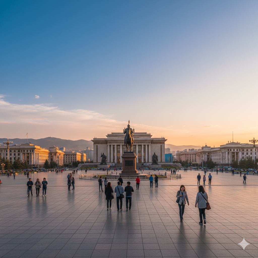 몽골 역사의 중심인 수흐바타르 광장