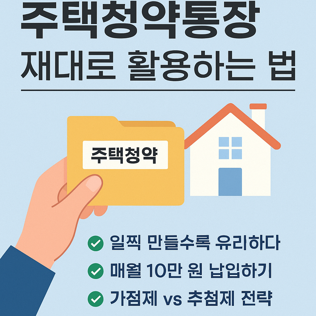 주택청약통장 제대로 활용하는 법