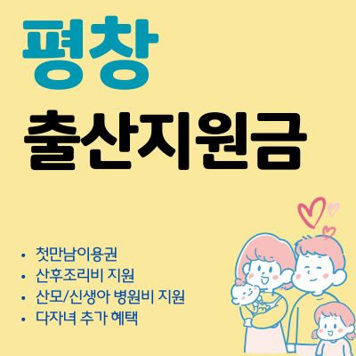 썸네일_2025년 평창 출산지원금 완벽정리 (첫만남이용권, 다자녀 혜택, 출산장려금)