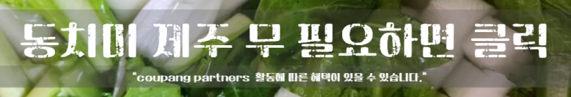 동치미 만드는 방법 제주무 동치미 국수 레시피 영양만점