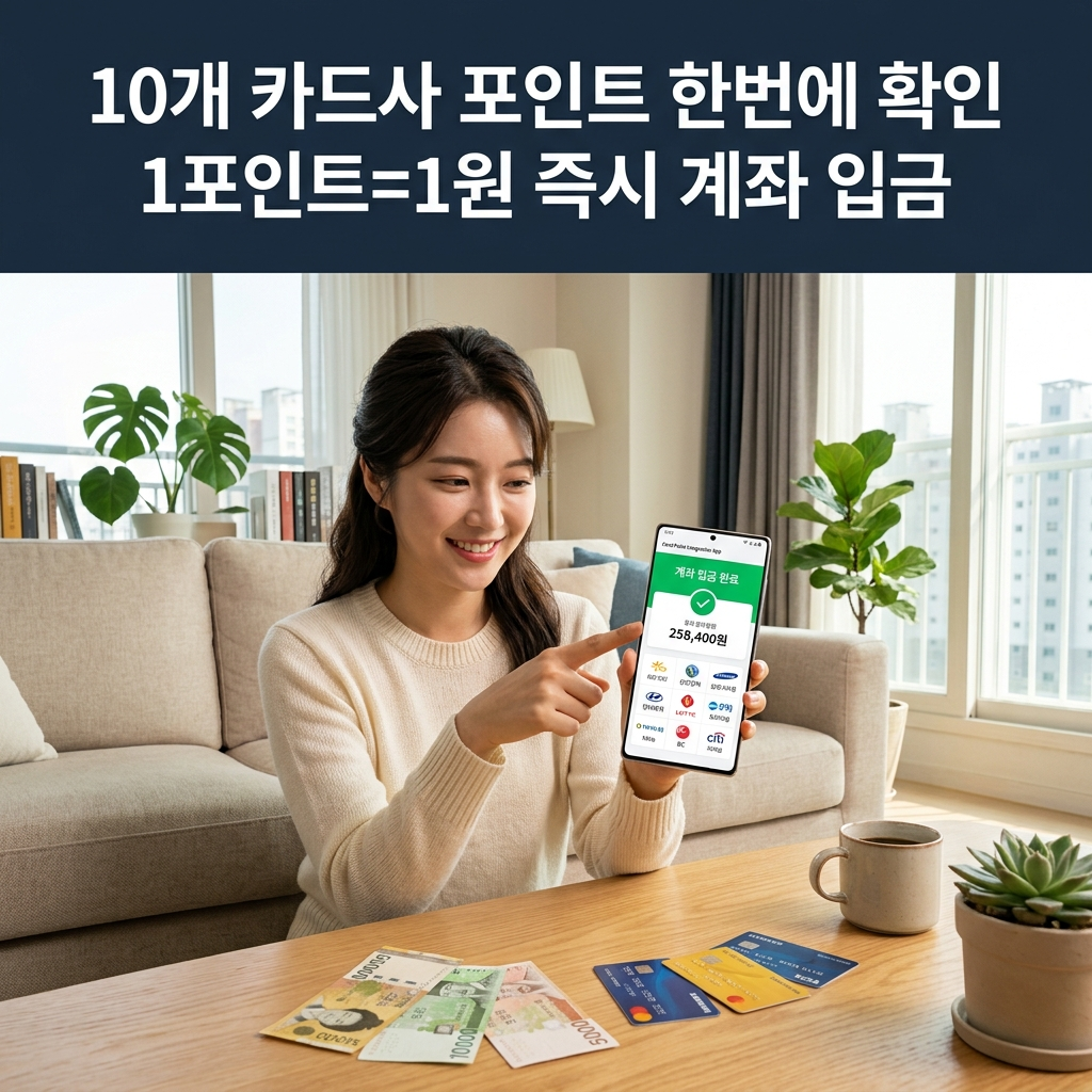 스마트폰 앱 숨은 카드포인트 통합조회 2026 현금전환 계좌입금 방법