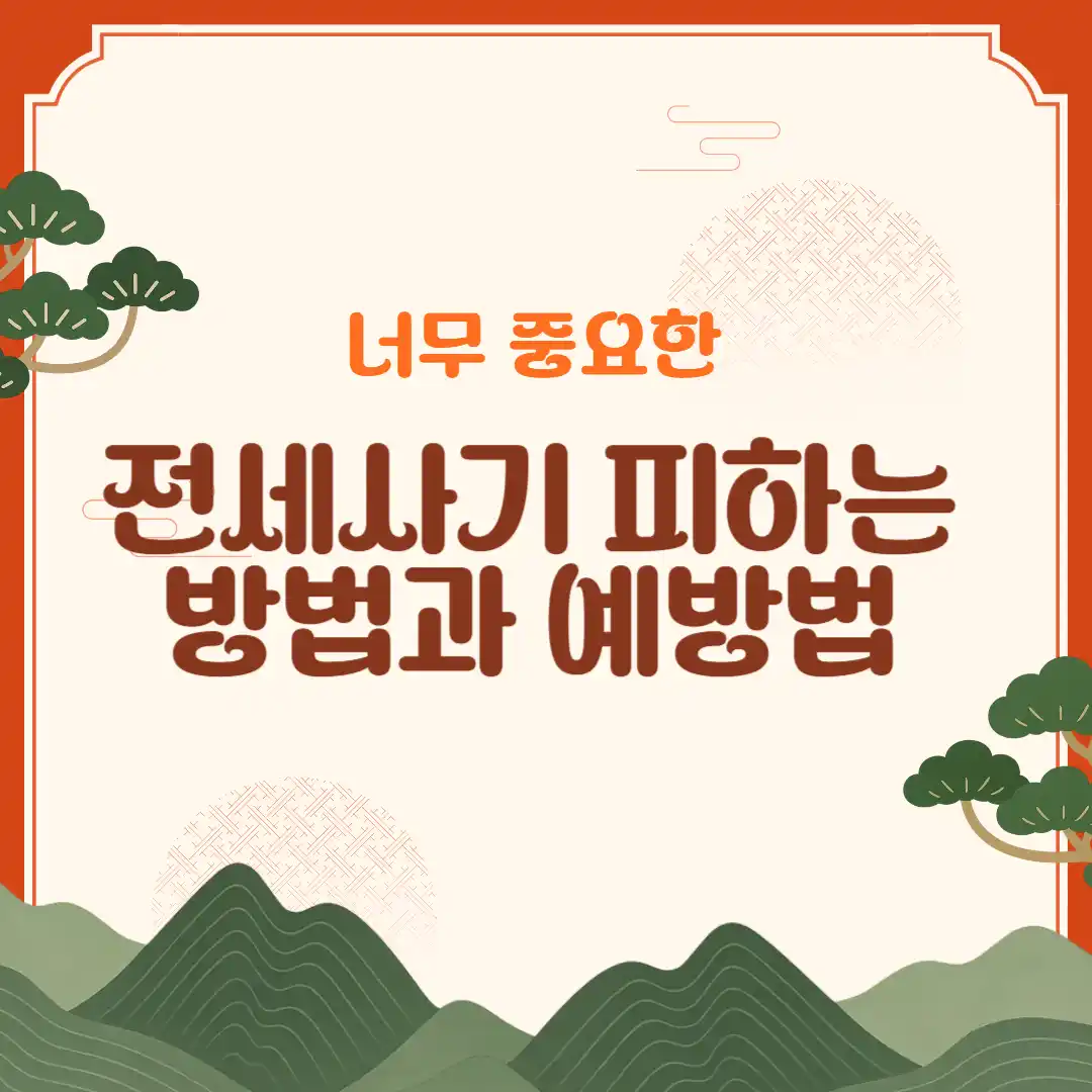 전세사기 피하는 방법 섬네일