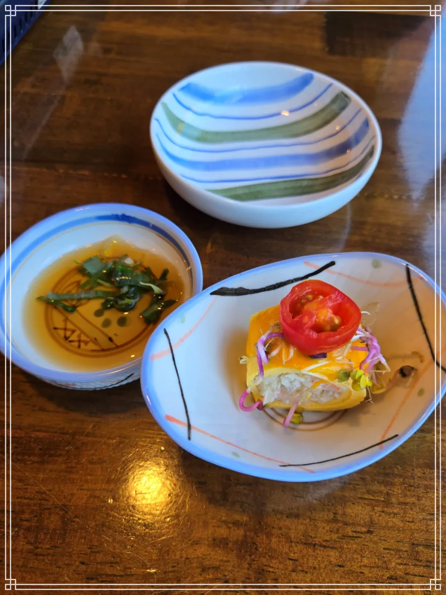 백중기와야순두부-에피타이저-계란야채롤