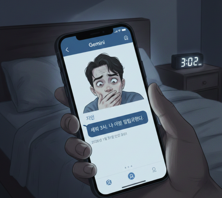 무단 메시지 사례