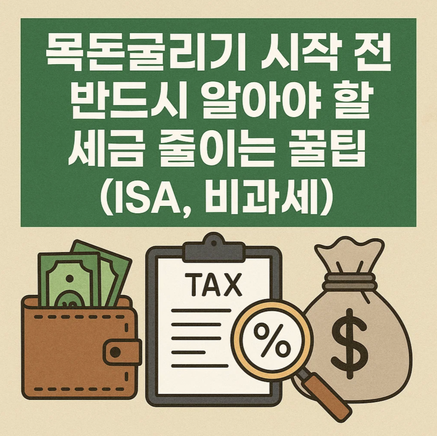 목돈굴리기 시작 전 반드시 알아야 할 세금 줄이는 꿀팁 (ISA, 비과세)