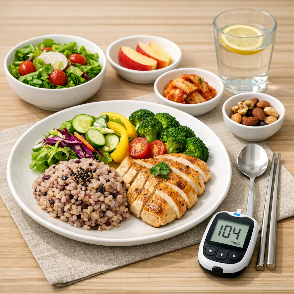 당뇨 식단 예시, 혈당 관리 식단