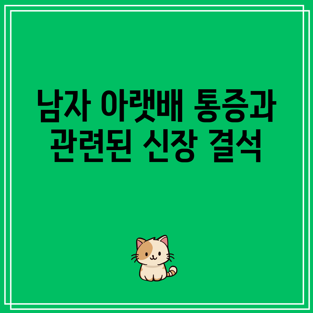 남자 아랫배 통증과 관련된 신장 결석