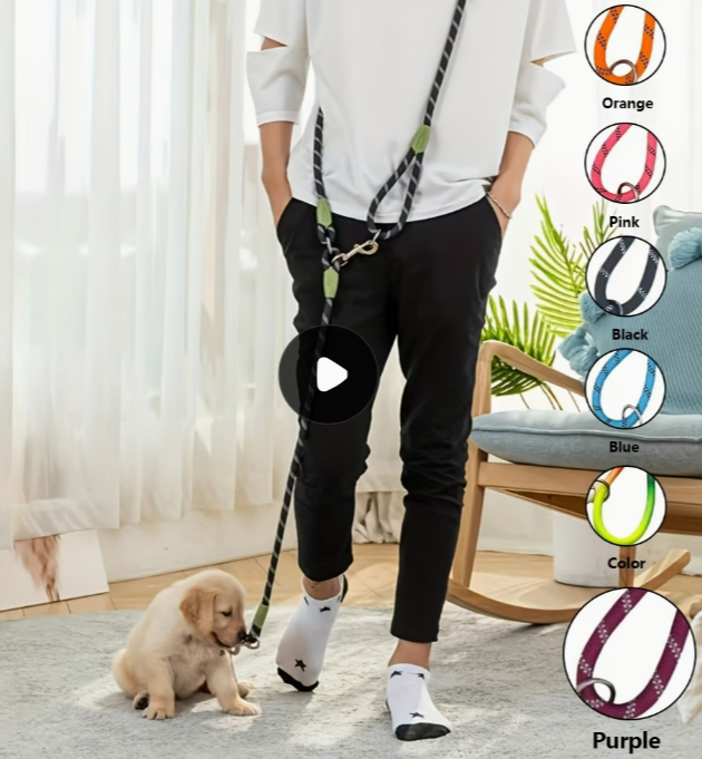 2️⃣ 핸즈프리 번지형 강아지 리드줄
