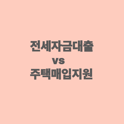 2025년 전세자금대출 vs주택매입지원 비교