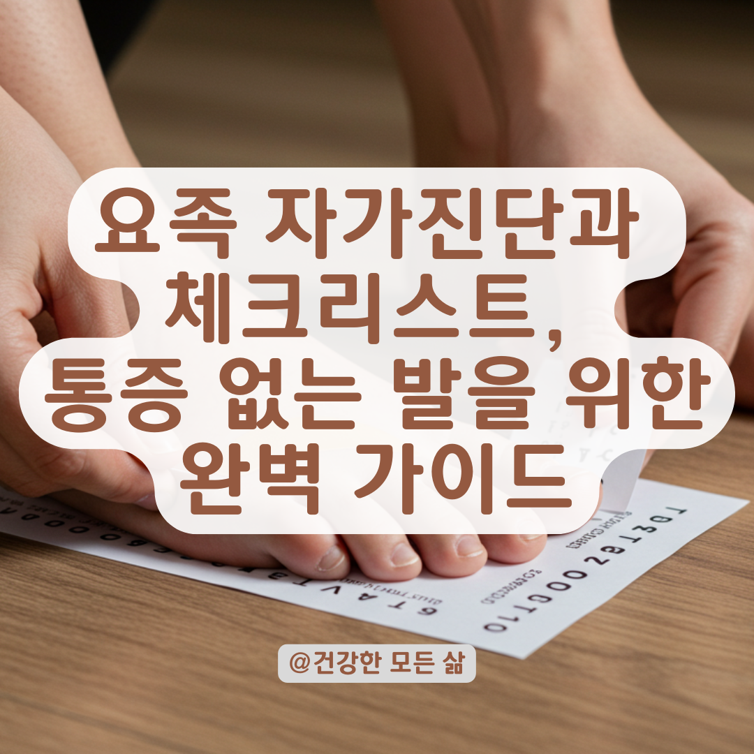 요족, 단순한 발 모양일까? 자가진단부터 병원 가기 전 체크리스트까지.
