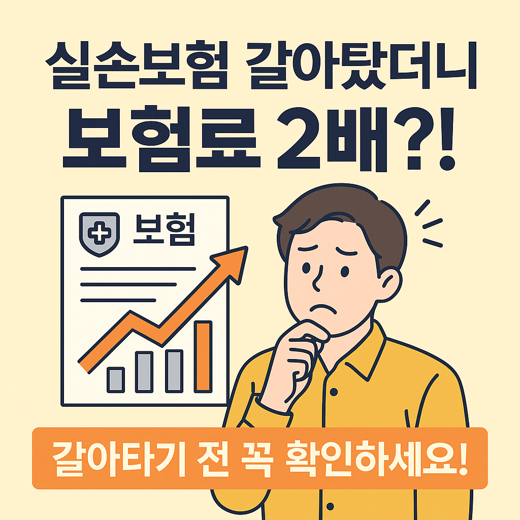 실손보험 갈아탔더니 보험료 2배! 갈아타기 전 꼭 확인하세요!