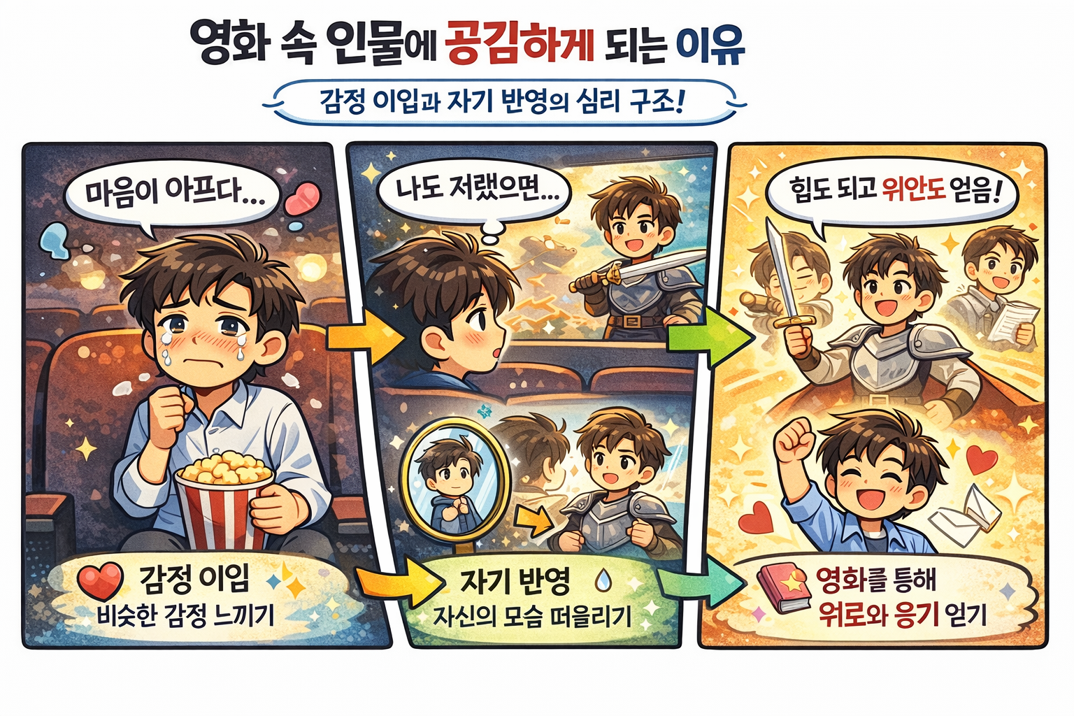 영화 속 인물에 공감