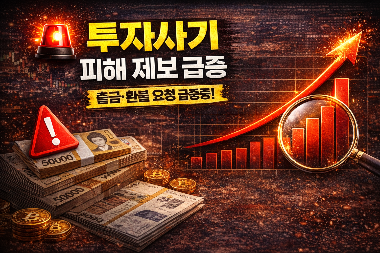 투자사기 피해 증가 그래프 이미지