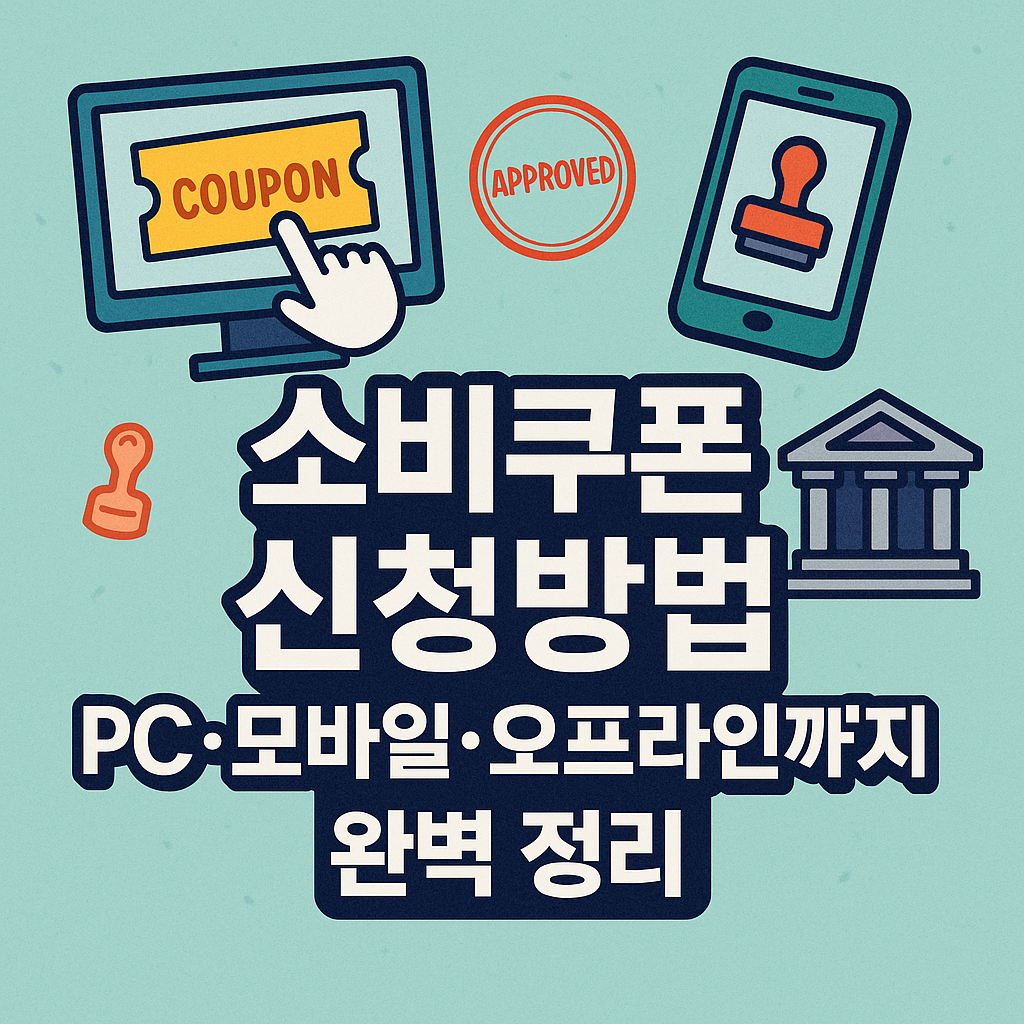 소비쿠폰 신청방법｜PC, 모바일, 오프라인까지 완벽 정리