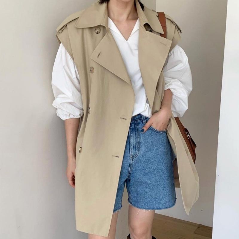 여성 트렌치 롱 베스트