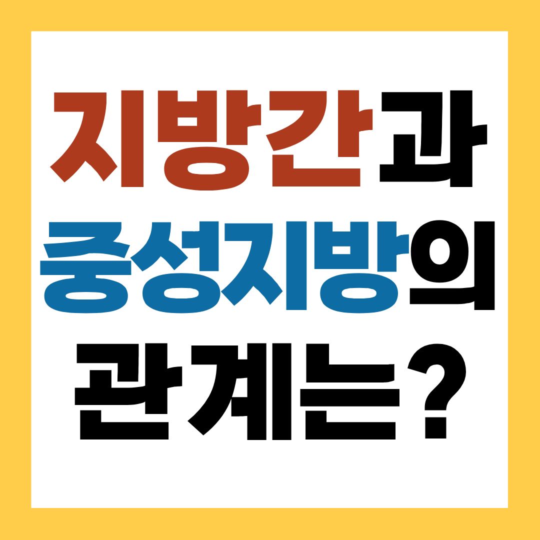 지방간과 중성지방, 밀접한 관계