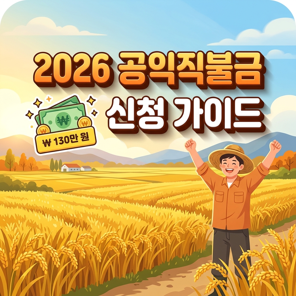 2026 공익직불금 소농직불금 면적직불금 신청 가이드