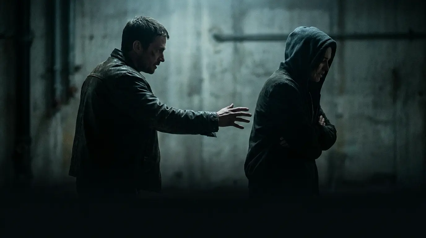 가까워졌다 멀어지는 관계를 표현한 심리 이미지