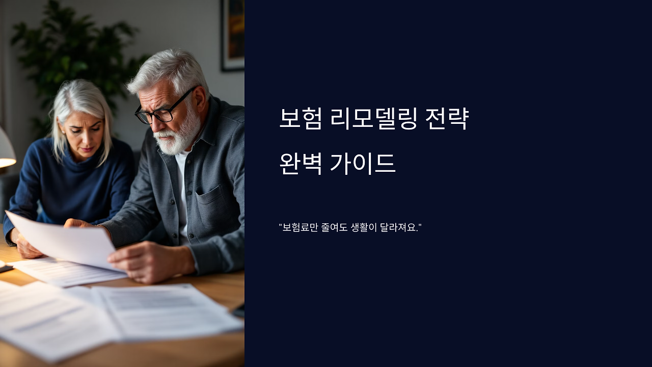 보험 리모델링 전략 설명